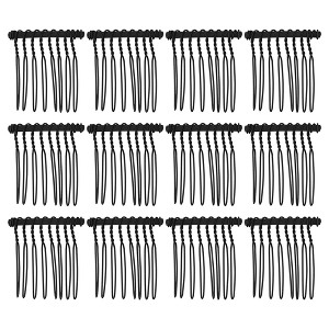 Unique Bargains No Slip Hair Side Combs Accessories Metal Comb Hair Clips 12 Pcs - 1 of 4