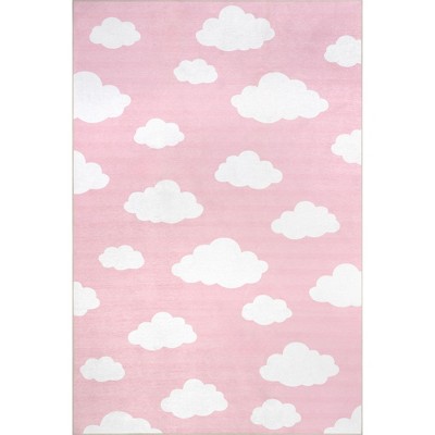 Nuloom Lilia Pet Friendly Machine Washable Kids Cloud Area Rug