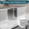 Commercial Grade 6-Pack Stainless Steel Pans, 2.5-Inch Deep Steam Table Pans for Catering and Buffets, Kitchen Food Containers - 4 of 4