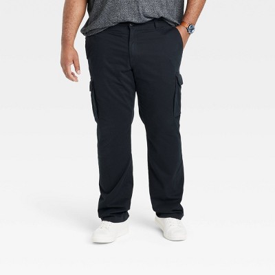 Men's Tapered Fleece Cargo Jogger Pants - Goodfellow & Co™ Jet Black XS