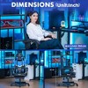 LUCKRACER Adjustable Reclining Ergonomic Faux Leather Swiveling PC & Racing Game Chair with Footrest - 3 of 4