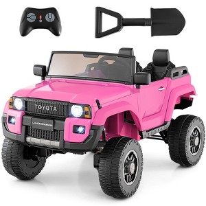Costway 24V 2 Seater Ride on Car for Kids Licensed Toyota LC250 Ride on Truck with Remote Black/Gray/Navy/Pink/Red - 1 of 4