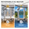 Airsurfer 52-inch Ceiling Fan with Light and Remote Control,3 Colors LED Light and Light Memory Function,6 Speeds Ceiling Fan for Bedroom - 3 of 4