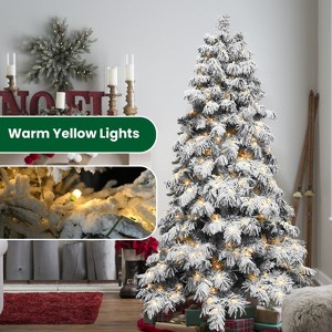 Aghana Digitals 6ft PVC Flocked Christmas Tree with Memory Wire & Power Pole - 1 of 4