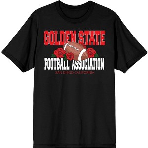 Vintage Sport Golden State Football Association Men's Black T-Shirt - 1 of 3