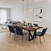 TOBILI PU Leather Dining Chair with Metal Legs,Wave Pattern Upholstered Armless Chair Set of 6 for Kitchen,Restaurant,Living,Meeting Room - 4 of 4