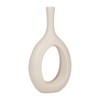 Sagebrook Home Ceramic Cut-Out Vase - Decorative Circle Vase For Flower Display - 2 of 4