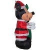 Gemmy 4 ft Airblown® Blowup Inflatable Santa Mickey & Minnie with Built in Lights Outdoor Decoration - Multicolored - 2 of 3