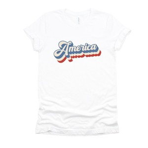 Simply Sage Market Vintage America Short Sleeve Tee - XS - White - 1 of 4