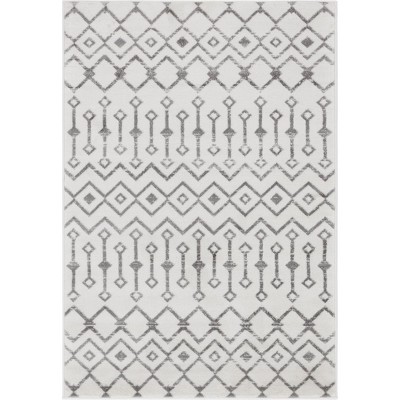 Ivory Trellis 4' x 6' Rectangular Easy-Care Synthetic Rug