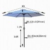 Maria 9Ft uv-cut Patio Cantilever Umbrella for Garden, Poolside, Outdoor Furniture - Maison Boucle - 3 of 4