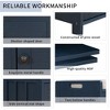 Wooden Storage Bench, Upholstered Entryway Bench with Removable Cushion, Shoe Cabinet with Hidden Storage for Entryway Bedroom Living Room - 3 of 4