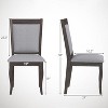 ADILE Wood Dining Chairs Set of 2, Farmhouse Upholstered Kitchen Chairs - 2 of 3