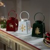 Northlight LED Lighted Tree, Snowflake and Reindeer Christmas Candle Lanterns - 8" - Set of 3 - 2 of 4