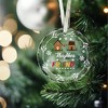 Christmas Neighbor Gifts 2025, Elegant Round Glass Christmas Ornaments, Unique Neighbor Ornament Gift - 3 of 4