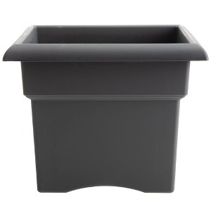 Bloem Veranda Resin Square Box Planter with Optional Knock-Out Drainage - 1 of 4