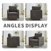 GDFStudio Clare 30.7” W Chenille Upholstered Wood Swivel Accent Chair with Metal Base - 4 of 4