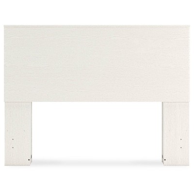 Full White Wood Bookcase Headboard with Storage
