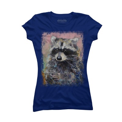Junior's Design By Humans RACCOON By creese T-Shirt