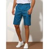 Lars Amadeus Men's Flat Front Houndstooth Print Chino Shorts - 2 of 4