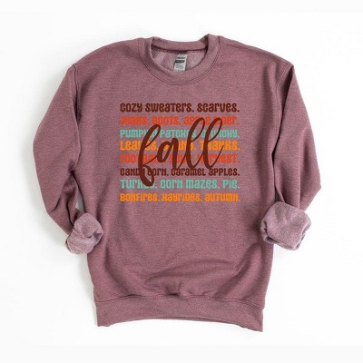 Target Sage : Cursive Market Women\'s Fall Simply Graphic Sweatshirt Layered