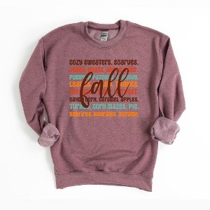 Simply Sage Market Women's Graphic Sweatshirt Cursive Fall Layered - 1 of 2