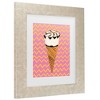 Trademark Fine Art - Alice Straker  Cornetto Pink Matted Framed Art - 3 of 4