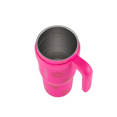 Reduce 24oz Cold1 Vacuum Insulated Stainless Steel Straw Tumbler Mug Pink: Dishwasher-Safe, Flip-Top Lid