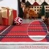 Christmas Area Rug Xmas Buffalo Plaid Rugs Winter Holiday Decorative Non Slip Accent Rug - 3 of 4