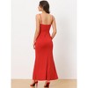 Allegra K Women's Elegant Spaghetti Strap Bodycon Mermaid Maxi Evening Bodycon Dress - 3 of 4