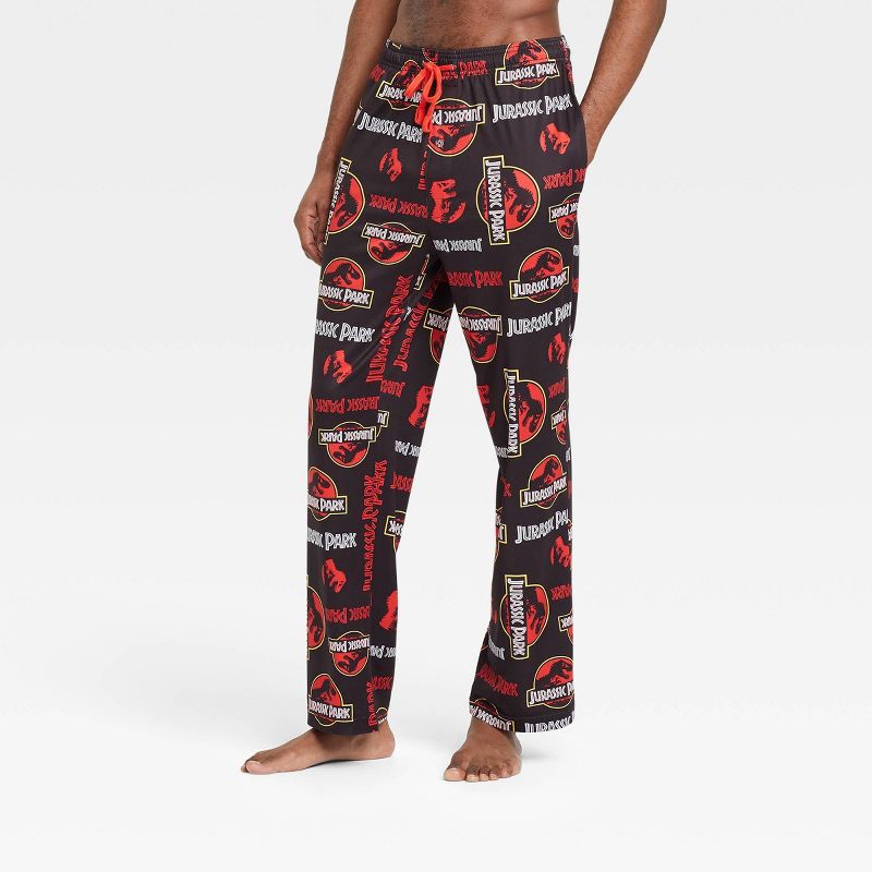 Men's Jurassic Park Jack Skellington Lounge Pajama Pants - Black, 1 of 3