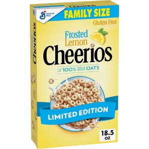Cheerios Frosted Lemon Family Size Breakfast Cereal - 18.5oz - 1 of 4