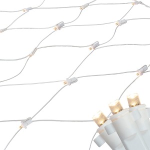 Northlight 4' x 6' Warm White LED Wide Angle Net Style Christmas Lights, White Wire - 1 of 4