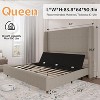 AMERLIFE Adjustable Bed Frame Size with 50" Upholstered Wingback Headboard - 2 of 4
