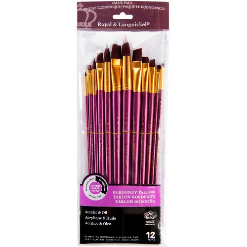 Royal & Langnickel - 10pc Long Handle, Acrylic and Oil Paint Brush