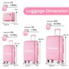 YONWAY 4 Piece Luggage Set, Lightweight Expandable Carry-On Set, with TSA Lock & Soundproof Spinner Wheels - 3 of 4