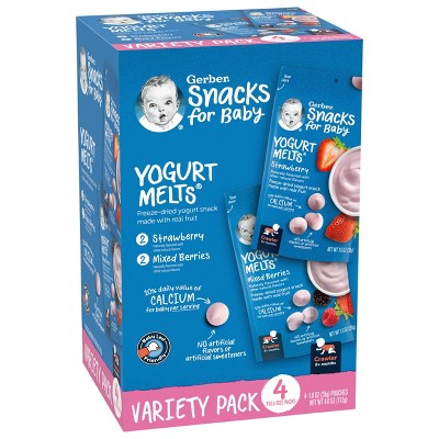 Gerber Yogurt Melts 4pk Strawberry &#38; Mixed Berries Freeze-Dried Snacks Variety Pack - 4oz_3