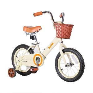 Joystar Vintage Training Wheel Basket Bicycle, Ages 2 to 7, Bike for Any Kid, Boy or Girl, 12 Inch Wheels, Ivory - 1 of 4