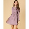 INSPIRE CHIC Women's Choker V Neck Vintage Flared Gilding Metallic Shiny Star A-Line Dress - 2 of 4
