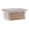 IRIS 8pk 4.25 Gallon Snap Top Plastic Storage Box Clear with Gray Lid: Stackable Utility Tubs for Shoes & Organization - 2 of 4