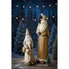 Resin Santa Figurines Gold Painted Set of 2 - 9.25 inch Holiday Decor by Kalalou - 3 of 3