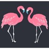 Juniors Womens Lost Gods Couple Pink Flamingos Festival Muscle Tee - 2 of 4