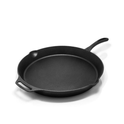 Petromax Cast Iron Fire Skillet for Kitchen or Camping, Pre-Seasoned Cookware for Campfire or Home Oven and Stove, Conducts Heat Evenly, Long Handle