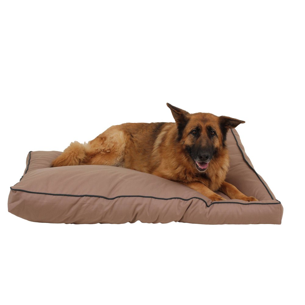 Photos - Bed & Furniture Carolina Pet Company Solid Faux Gusset Jamison Dog Bed - L - Tan 