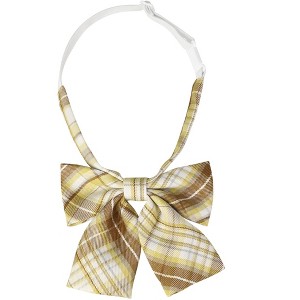 INSPIRE CHIC Women's Plaid Uniform Pre-tied Knot Cute Stylish Colorful Bow Ties - 1 of 4