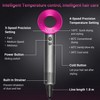YEVYO Ionic Hair Dryer with 5 Magnetic Attachments - Fast Dry Blow Dryer with Diffuser, Quiet Design, Smart Temp Control - Rose Red + Silver - 4 of 4