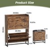 Entryway Shoe Storage Cabinet with Bench, Hidden Shoes Rack - 2 of 4