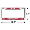Miami University School Logo Full Size Standard License Plate Metal Frame - 4 of 4