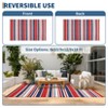 Outdoor Rug Waterproof Mat Outside Rugs for Patio Camping Balcony Modern Strip Plastic Straw Rug - 4 of 4