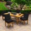 ARDEN Outdoor Plush Modern Tufted Blowfill Dining Chair Cushion, 21 x 40, Water Repellent, Fade Resistant - 3 of 4